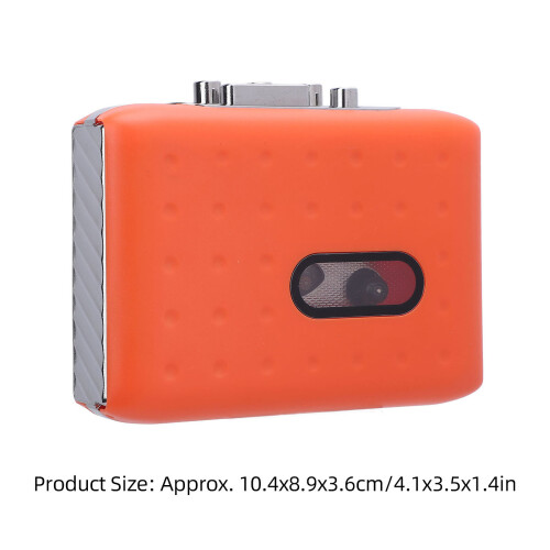 Arancione USB-C da cassetta a MP3 10,4  8,9  3,6 cm 1