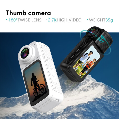 Thumb Camera 2.7K, 128GB, 64x28x20mm, nero 2