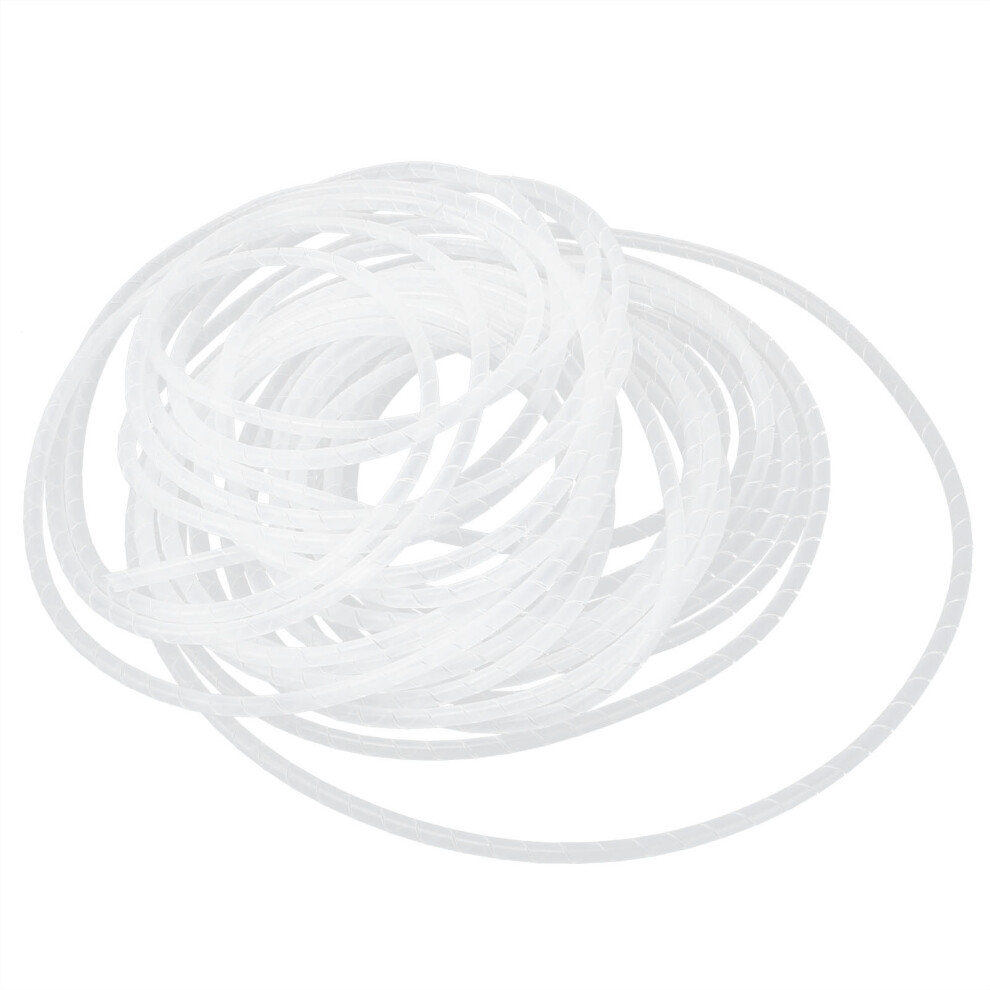 Spiral Wire Wrap Cord Sleeve Hose Flexible Cable Organizer Holder Management Whiteî¦16Â4Meters 8051322730269