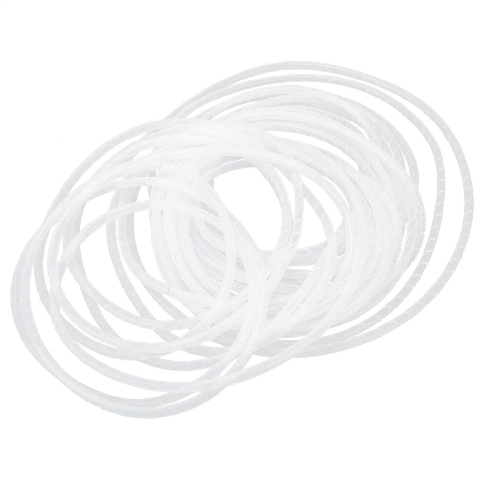 Spiral Wire Wrap Cord Sleeve Hose Flexible Cable Organizer Holder Management Whiteî¦14Â4.5Meters 3691322730613