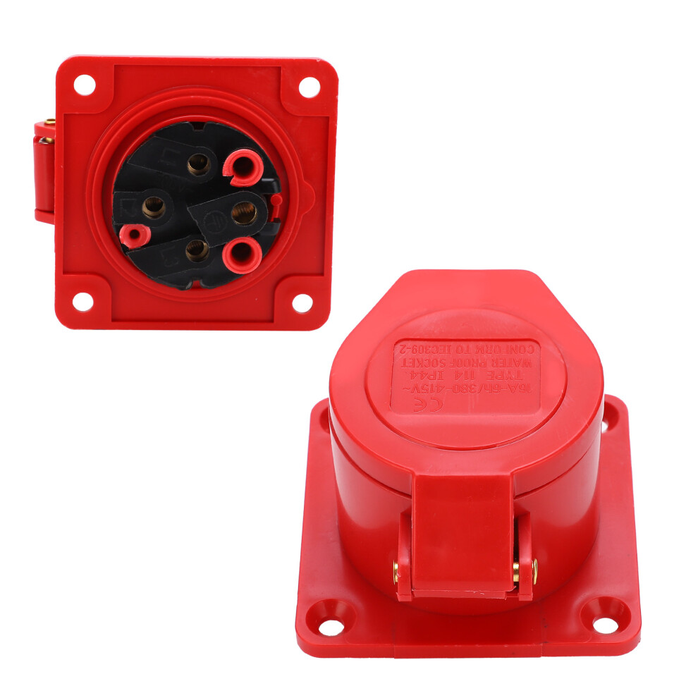 16A 4Pin Industrial Socket 3 Phase Ip44 Waterproof Explosion Proof Concealed Installation 380-415V 3P+E 3001322730276