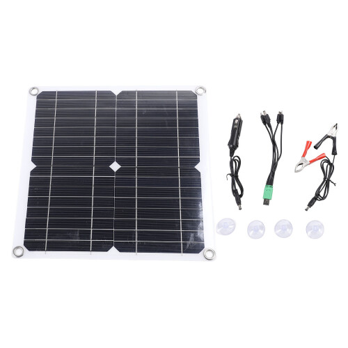 Panneau solaire 12 W 12 V 27,99  28,5 cm noir USB-A 2