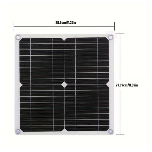 Panneau solaire 12 W 12 V 27,99  28,5 cm noir USB-A 1