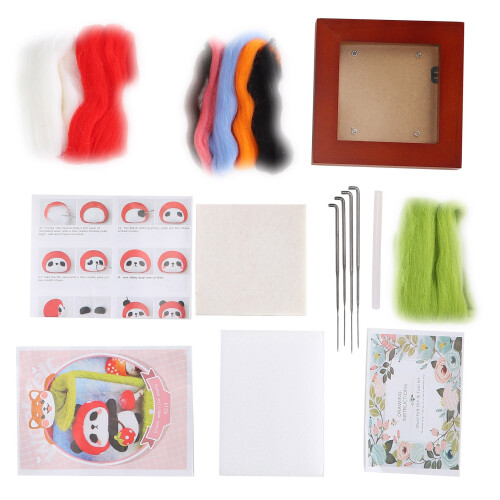Kit per feltro ad ago 214# Strawberry Panda un set 1