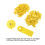 100 pezzi di etichette auricolari vuote taglia 1 TPU giallo 7