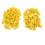 100 pezzi di etichette auricolari vuote taglia 1 TPU giallo 2