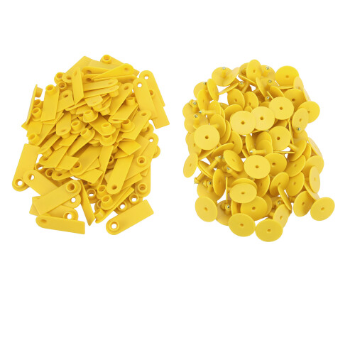 100 pezzi di etichette auricolari vuote taglia 1 TPU giallo 1