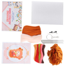 Kit di feltro 208# Pupazzo di pecora Marrone chiaro 1 set