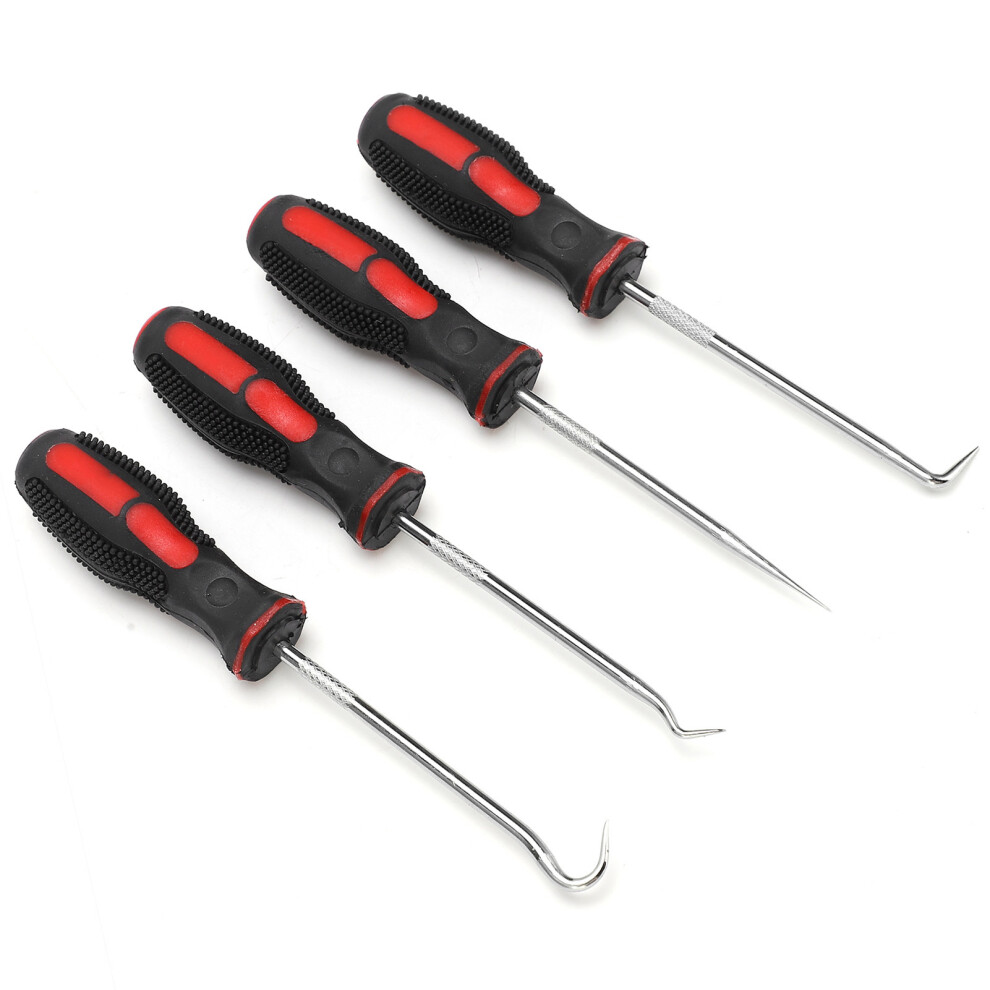 4Pcs Oil Seal Screwdriver 45# Carbon Steel Pick Hook Set With NonâSlip Handle For Repair 5011322732352