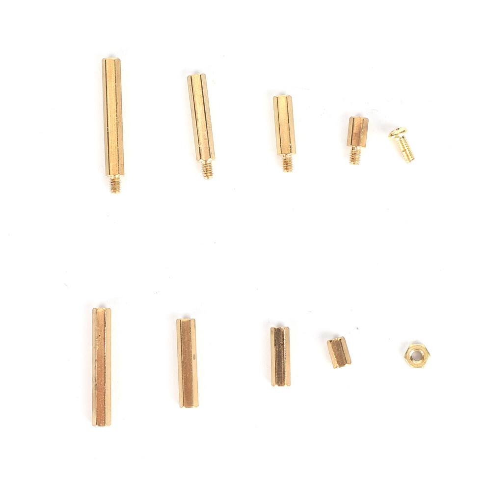 320Pcs Brass Standoff Screw Nut Assortment Kit M2 Hex For Communications Galvanizing 8301322732672