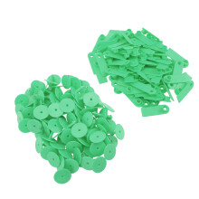 100 pièces d'étiquettes d'oreille en TPU - vert, sans lettres, pour exploitation agricole