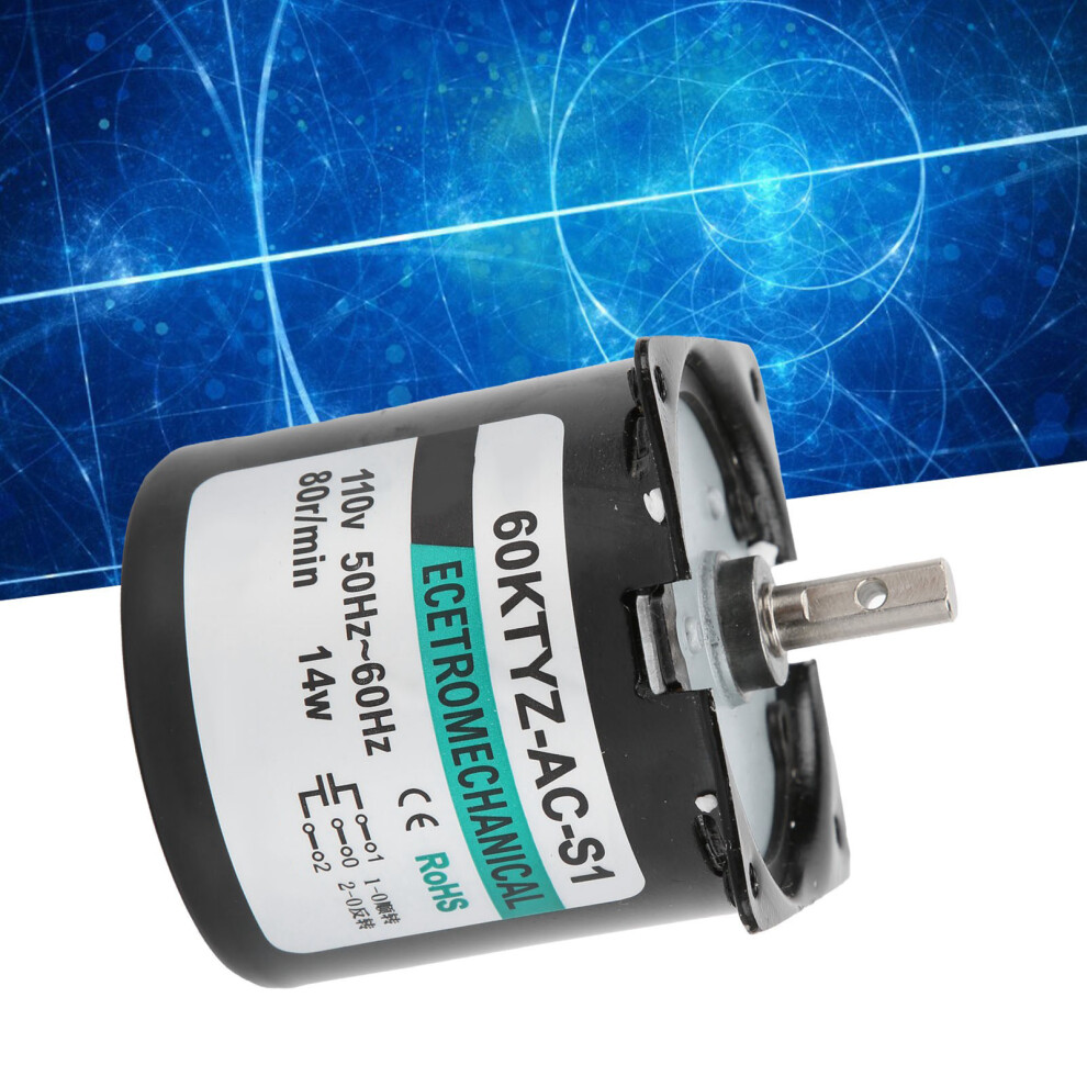 Ac Synchronous Motor 14W Permanent Magnet Low Speed 2ÂWay High Torsion Central Shaft Xd60ktyz80rpm/Min Ac110v 9491322733119