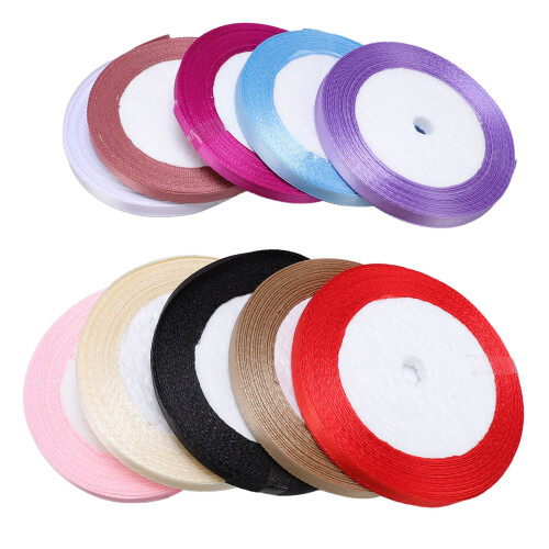 10 pezzi, nastro da regalo multicolore largo 0,6 cm, lungo 22 m 2