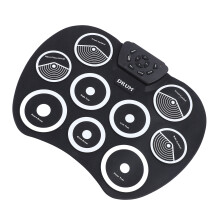 Electronic Drum Set USB Portable Silicone 9 Pads Roll Up Drum Practice Pad with Pedal Drumsticks