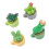 4 pièces de mini cactus en résine, décoration de bureau 8