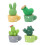 4 pièces de mini cactus en résine, décoration de bureau 15