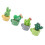 4 pièces de mini cactus en résine, décoration de bureau 9