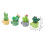4 pièces de mini cactus en résine, décoration de bureau 2