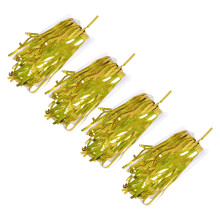4 pezzi Cortina da porta in tinsel dorato 1 m x 2 cm frange