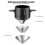 ConeShape pliable 6 cm dripper en acier inoxydable 1,7 oz 4
