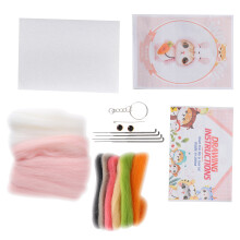 Kit di lana per feltratura con ago 198# Coniglio 1 set