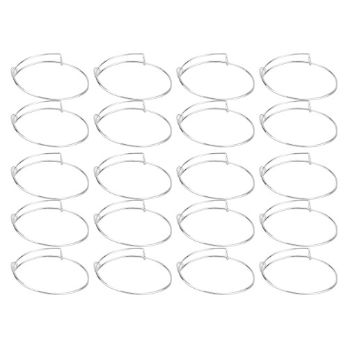 20 pezzi bracciale espandibile AntiRust 6,5 cm argento 1