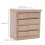 1:12 Chevet en bois de bouleau,4 tiroirs,7,6x6,8x4,5cm 2