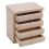 1:12 Chevet en bois de bouleau,4 tiroirs,7,6x6,8x4,5cm 9