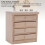 1:12 Chevet en bois de bouleau,4 tiroirs,7,6x6,8x4,5cm 4