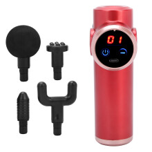 Massaggiatore per rilassamento muscolare 1800mAh, 4 testine, Rosso
