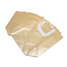 10 pezzi di sacchetti regalo riutilizzabili lucidi dorati 32x10x27,5 cm