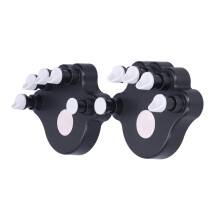 2 pièces d'entraînement des doigts pour piano ABS+Silicone noir