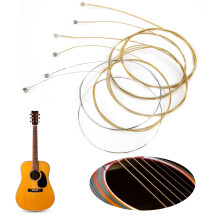 6 pièces de cordes de guitare en alliage à haute résistance, enroulées - Argenté