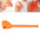 Marteau de massage en silicone pour méridiens orange 15