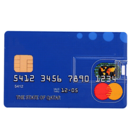 Clé USB en forme de carte 32 Go ABS noir compacte 1