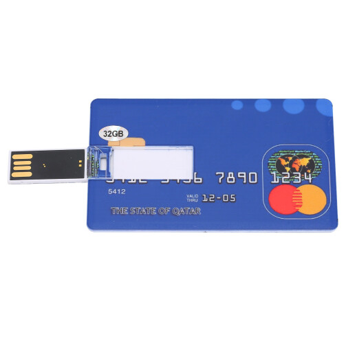 Clé USB en forme de carte 32 Go ABS noir compacte