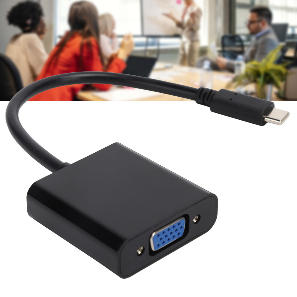 Typec To Vga Converter 10Gbps Usb 3.1 Hd 1080P Video Adapter Cable 15Pin Female Black 8781322739640