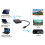 Adattatore Mini DP 20-pin a VGA Nero ABS 1080P 7