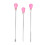 Ensemble de 3 spatules à ongles - acier inoxydable - rose rouge 2