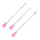 Ensemble de 3 spatules à ongles - acier inoxydable - rose rouge 3