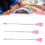 Ensemble de 3 spatules à ongles - acier inoxydable - rose rouge 15