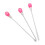 Ensemble de 3 spatules à ongles - acier inoxydable - rose rouge 14