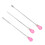 Ensemble de 3 spatules à ongles - acier inoxydable - rose rouge 7