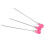 Ensemble de 3 spatules à ongles - acier inoxydable - rose rouge 16