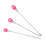 Ensemble de 3 spatules à ongles - acier inoxydable - rose rouge 4