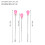 Ensemble de 3 spatules à ongles - acier inoxydable - rose rouge 10
