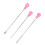 Ensemble de 3 spatules à ongles - acier inoxydable - rose rouge 1