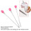 Ensemble de 3 spatules à ongles - acier inoxydable - rose rouge 12