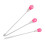 Ensemble de 3 spatules à ongles - acier inoxydable - rose rouge 5
