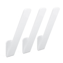 3 pezzi di ganci per cappelli, tengono 10 cappelli, 20 x 3,5 x 6 cm, bianco